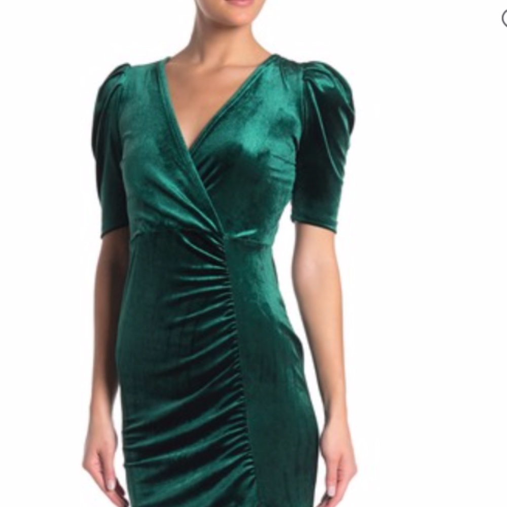 The Vanity Room Sheered Velvet Detail Dress NWT